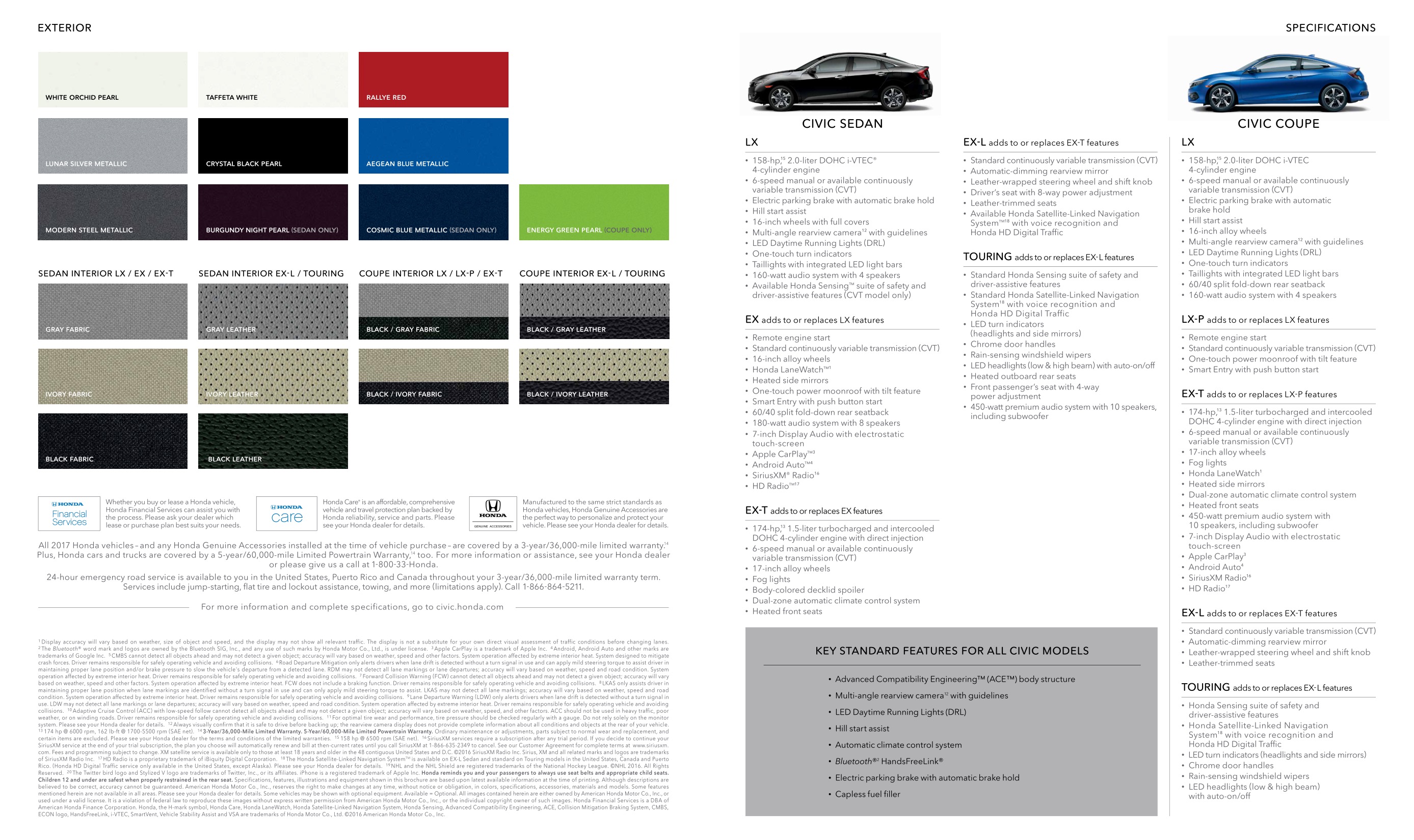 2017 Honda Civic Brochure Page 7